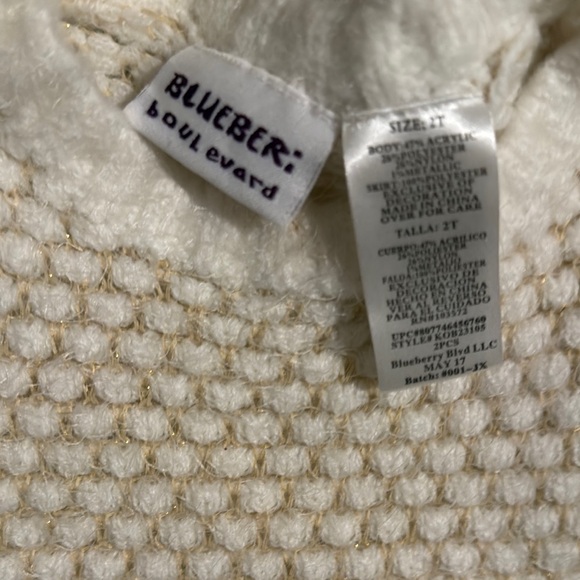 Cream Ruffled Tiered Babydoll Dress 2T - Picture 2 of 5